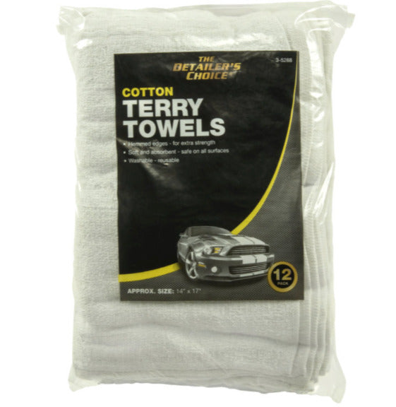 فوطة تيري من هوبكينز 12 قطعة أبيض