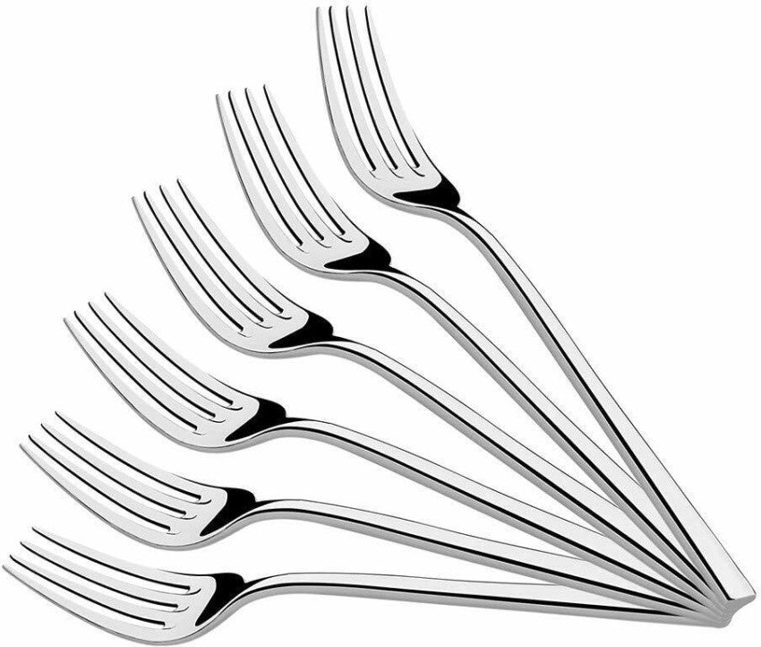 طقم شوك شاي لوسيا ستانليس ستيل 6 قطعة - فضي-2