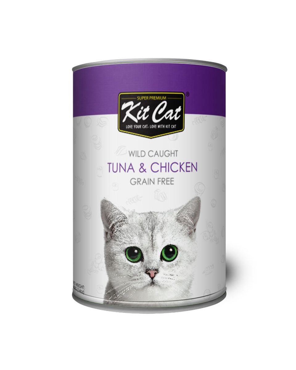 طعام للقطط كيت كات بطعم التونة البرية ودجاج - 400 جرام