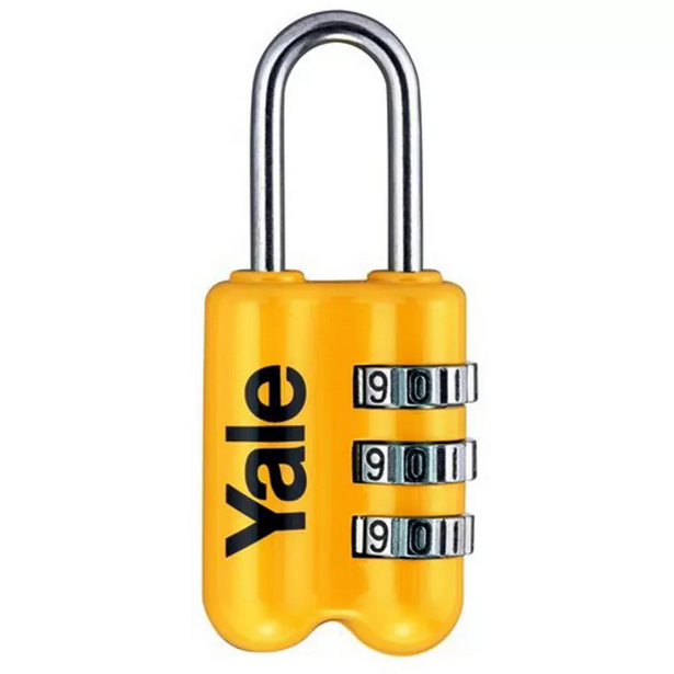 Yale Travel padlock 23mm Steel Grey