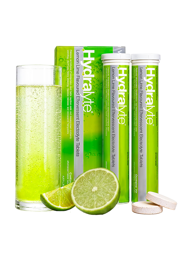 Hydralyte Effervescent Tablets, Lemon & Lime Flavor – 40 Tablets