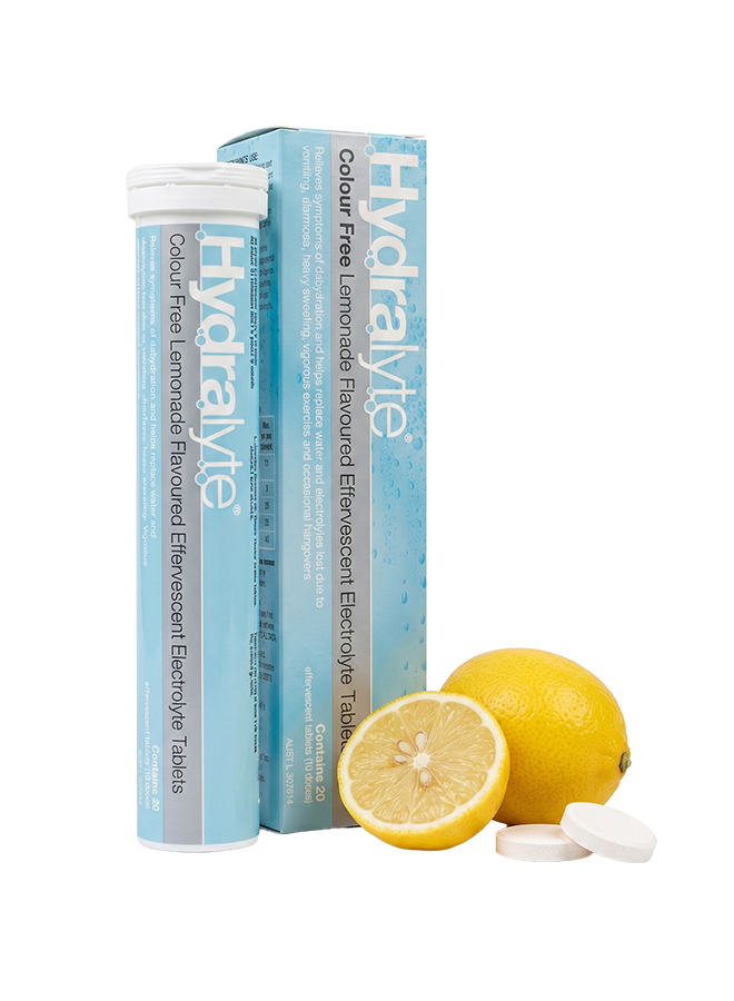 Hydralyte Effervescent Lemonade Tablets – 20 Tablets