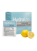 Hydralyte colorless powder with lemonade flavor – 10 x 4.9g