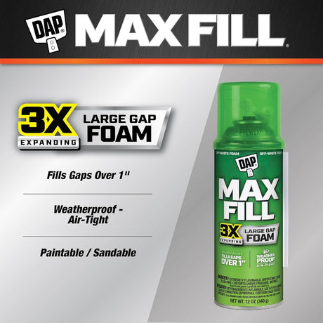 DAP Polyurethane Foam Sealant, 20 oz, Green