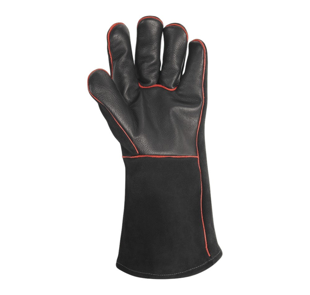 Weber Soft Leather BBQ Gloves, One Size - Black