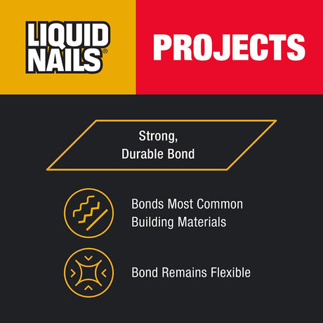 Liquid Nails Latex Based Construction Adhesive, 10 oz, Off White