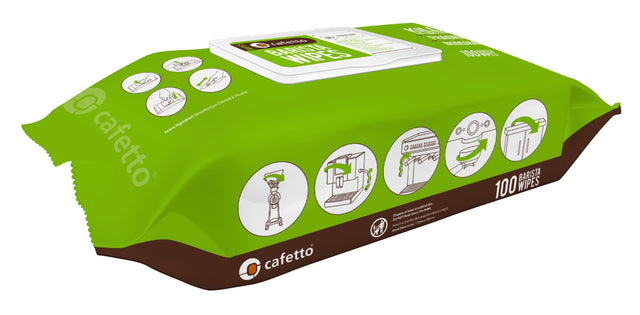 Cafetto Barista Cart Cleaning Wipes - 100 Wipes
