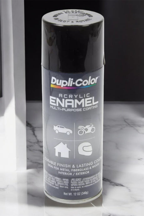 بخاخ طلاء أكريليك لامع دوبلي كولر، 340 جرام - أسود لامع-2