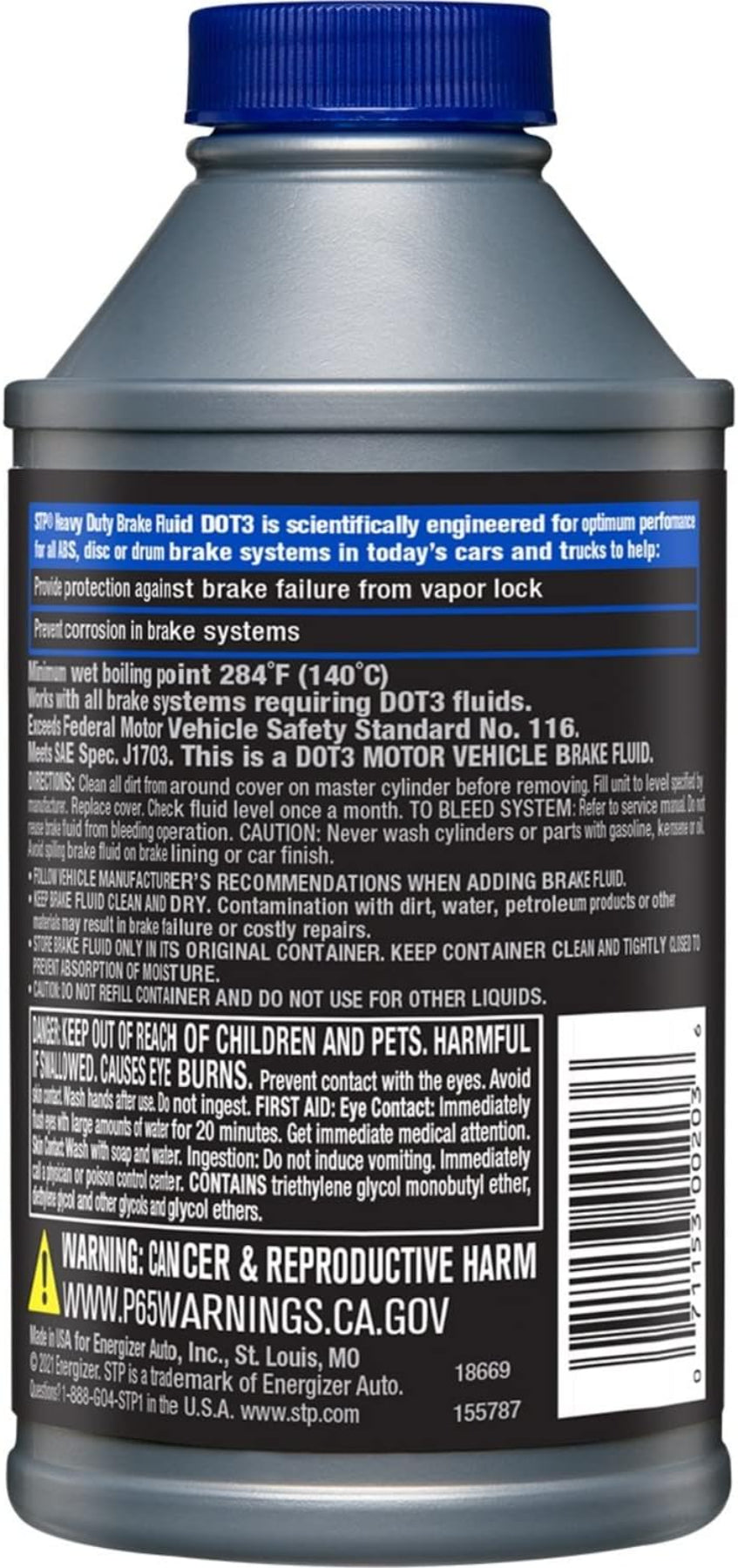 STP Heavy Duty Brake Fluid 12 oz Multicolor