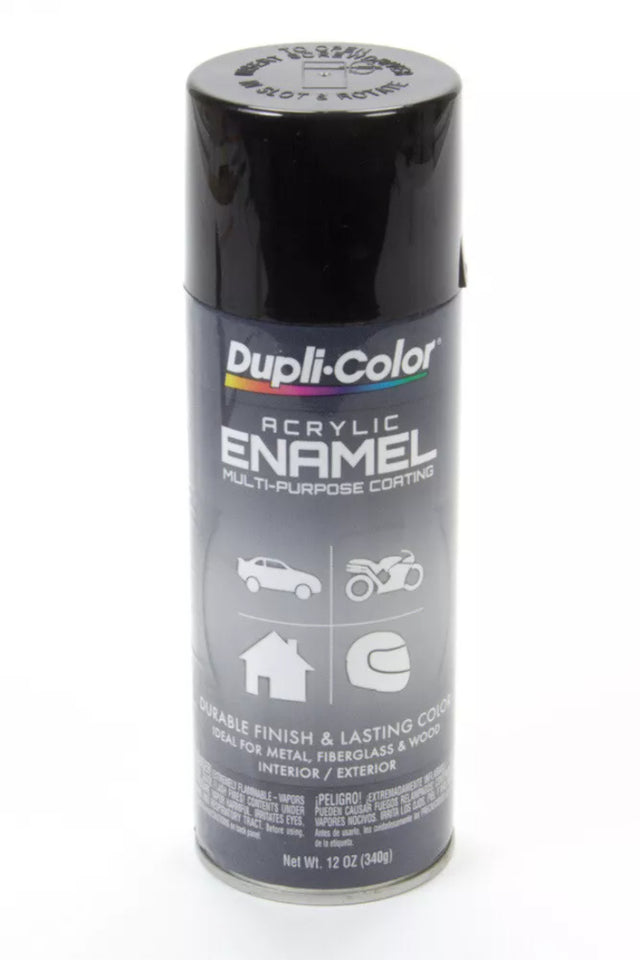 بخاخ طلاء أكريليك لامع دوبلي كولر، 340 جرام - أسود لامع