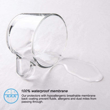 واقي مرتبة فالنتيني كينج، 200×200 سم - أبيض-2