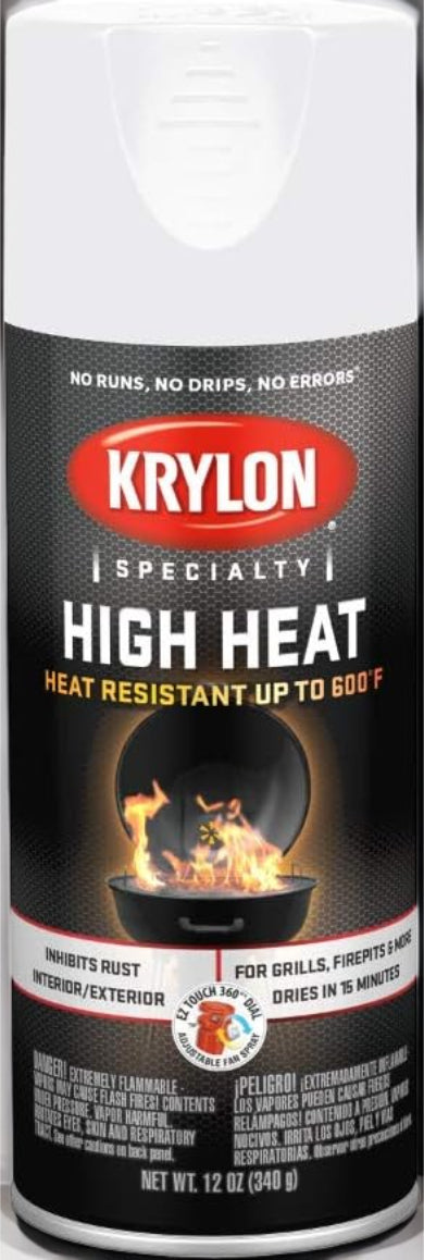 بخاخ طلاء مقاوم للحرارة كريلون - 12 أونصة - أبيض-2