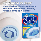 2000 Flushes Blue Plus Bleach Automatic Toilet Cleaner – Continuous Cleaning – 100 ml