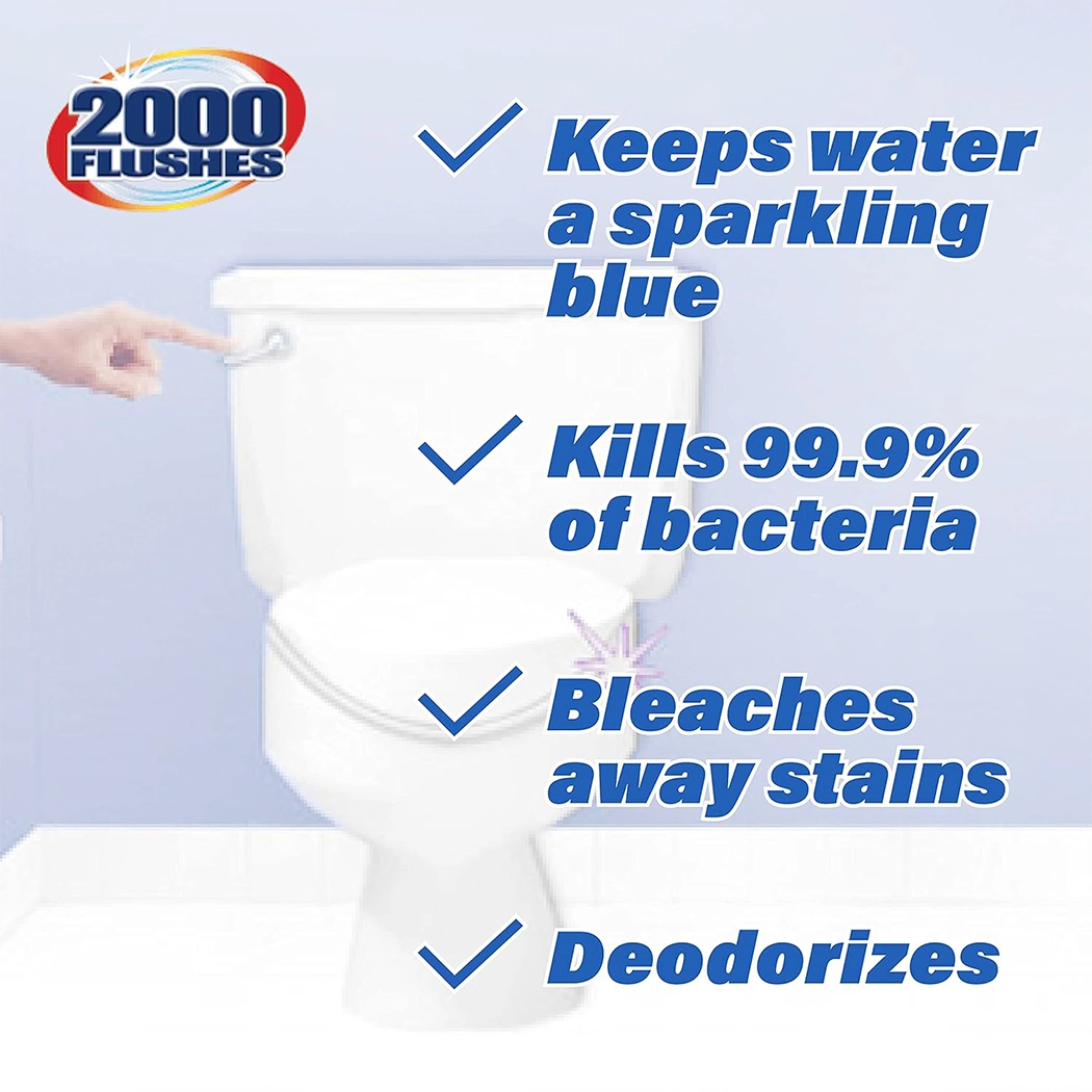 2000 Flushes Blue Plus Bleach Automatic Toilet Cleaner – Continuous Cleaning – 100 ml