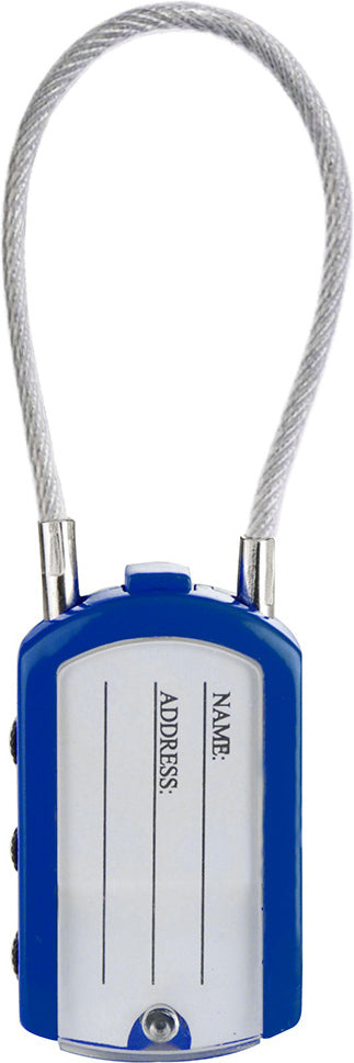 Master Lock 3 Digit Steel Cable Lock, Multi Color