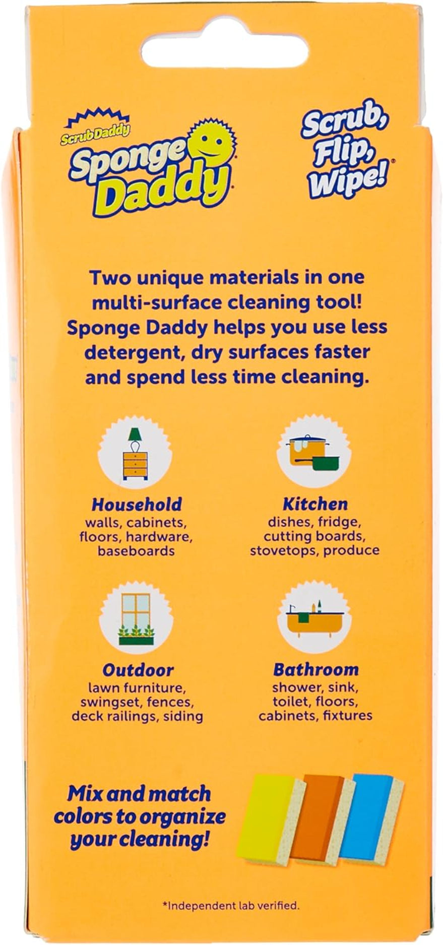 إسفنجة تنظيف سكراب دادى - 3 قطع - أصفر-3