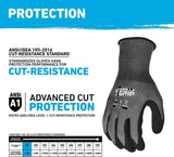 GORILLA GRIP - Extra Large Precision Grip A1 Cut Resistant Work Gloves