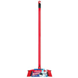 Vileda 3 Action Broom with Long Handle - Red