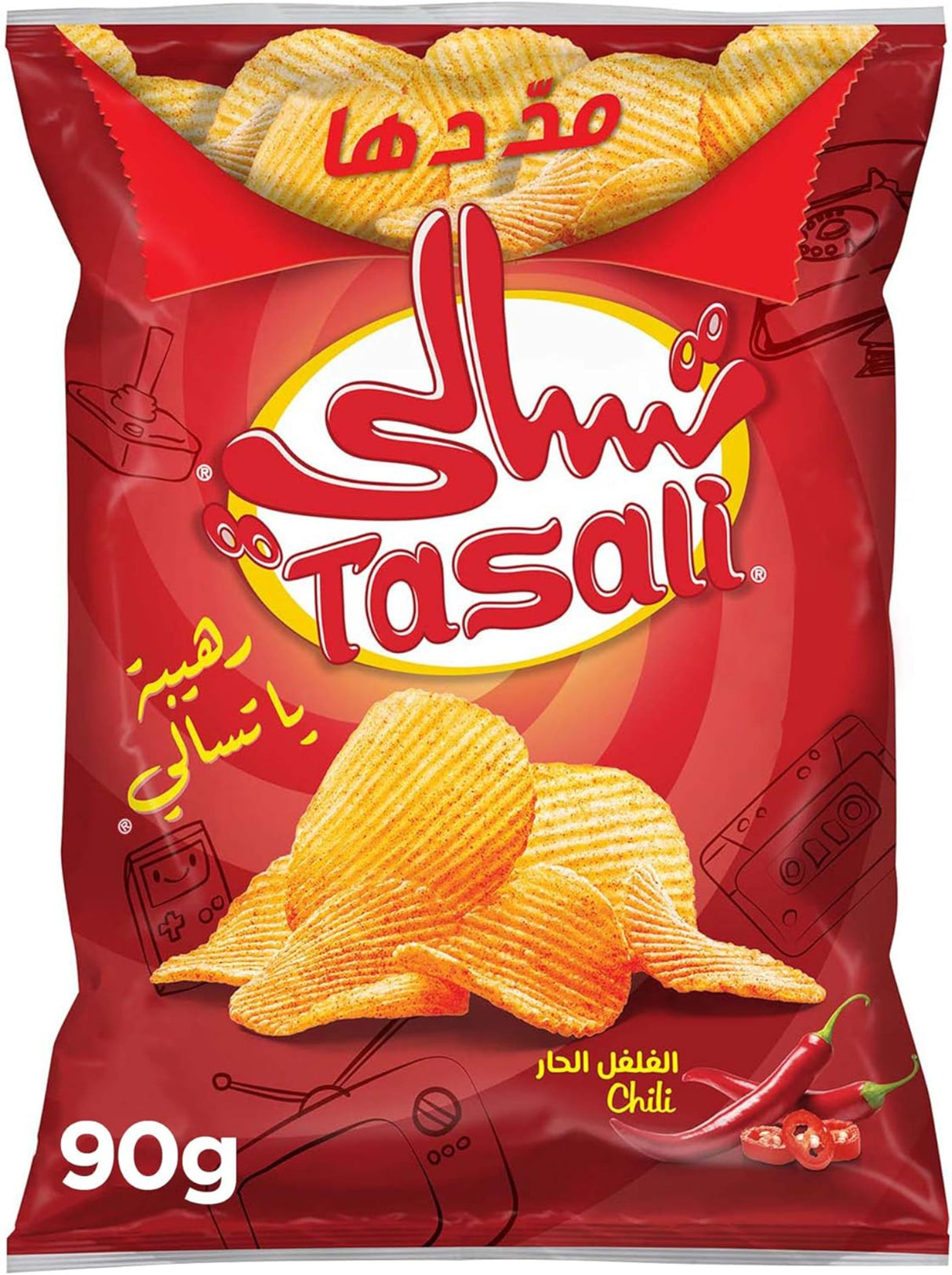 رقائق البطاطس بنكهة الفلفل الحار تسالي