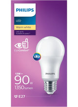 Philips LED Energy Saving Bulb E27 Base, 1350 Lumens Philips, 13W Philips, 3000K Philips, 230V - Warm White