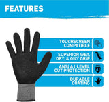 GORILLA GRIP - Extra Large Precision Grip A1 Cut Resistant Work Gloves