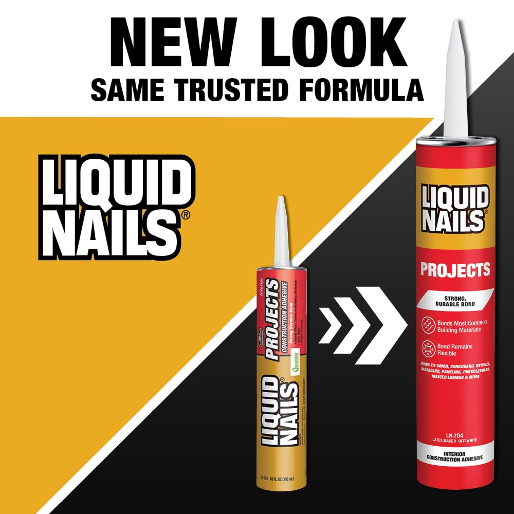Liquid Nails Latex Based Construction Adhesive, 10 oz, Off White