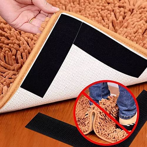 شريط صناعي لاصق من الخلف من فيلكرو ، مقاس 2 بوصة × 15 قدمًا ، أسود