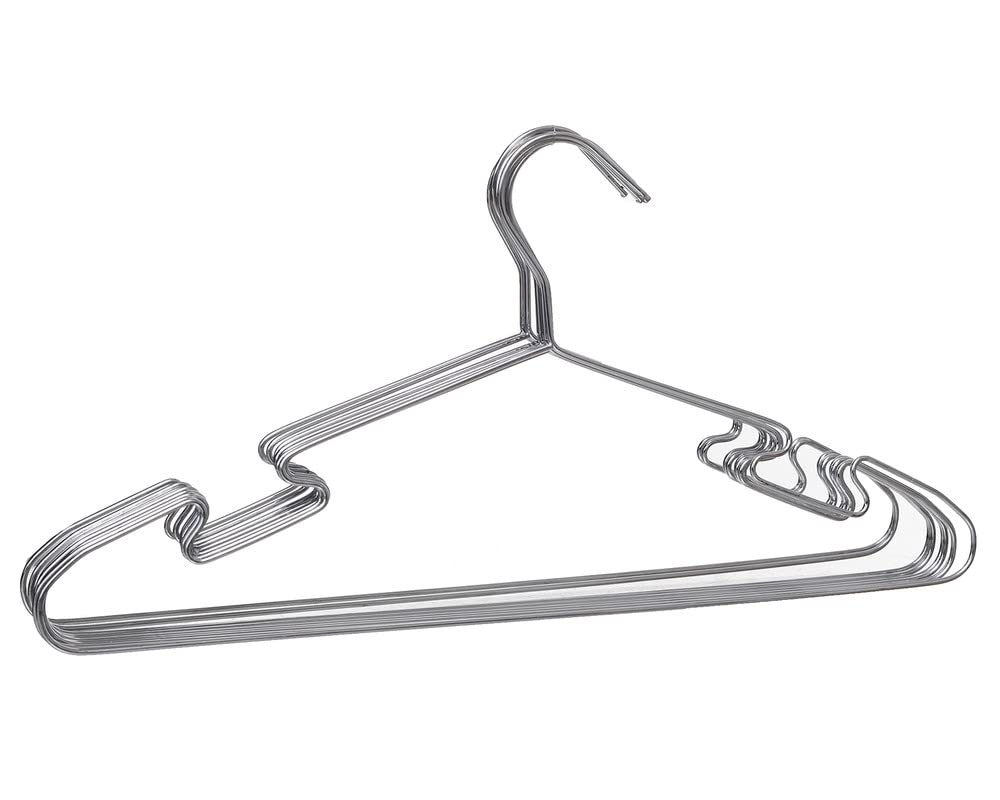 Sweet Home Stainless Steel Hanger Set, 10 Pieces - Silver