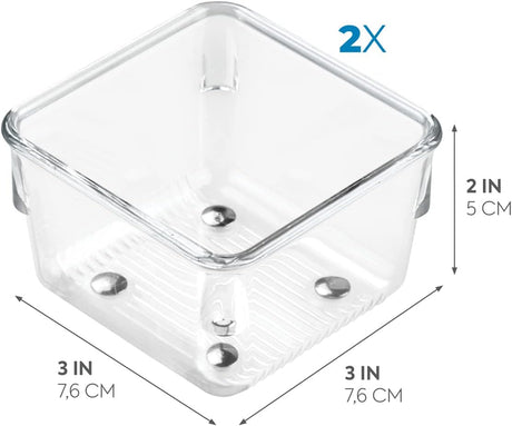 ID Design Linos – 3 × 3 × 2 inches – Clear