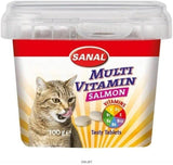 Sanabelle Salmon Flavor Multi-Vitamin Tablets for Cats - 100g