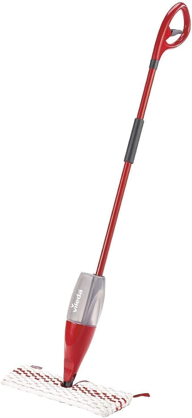 Vileda Spray Mop with Tank for Cleaning Tiles, Parquet and Laminate Surfaces - Multicolour