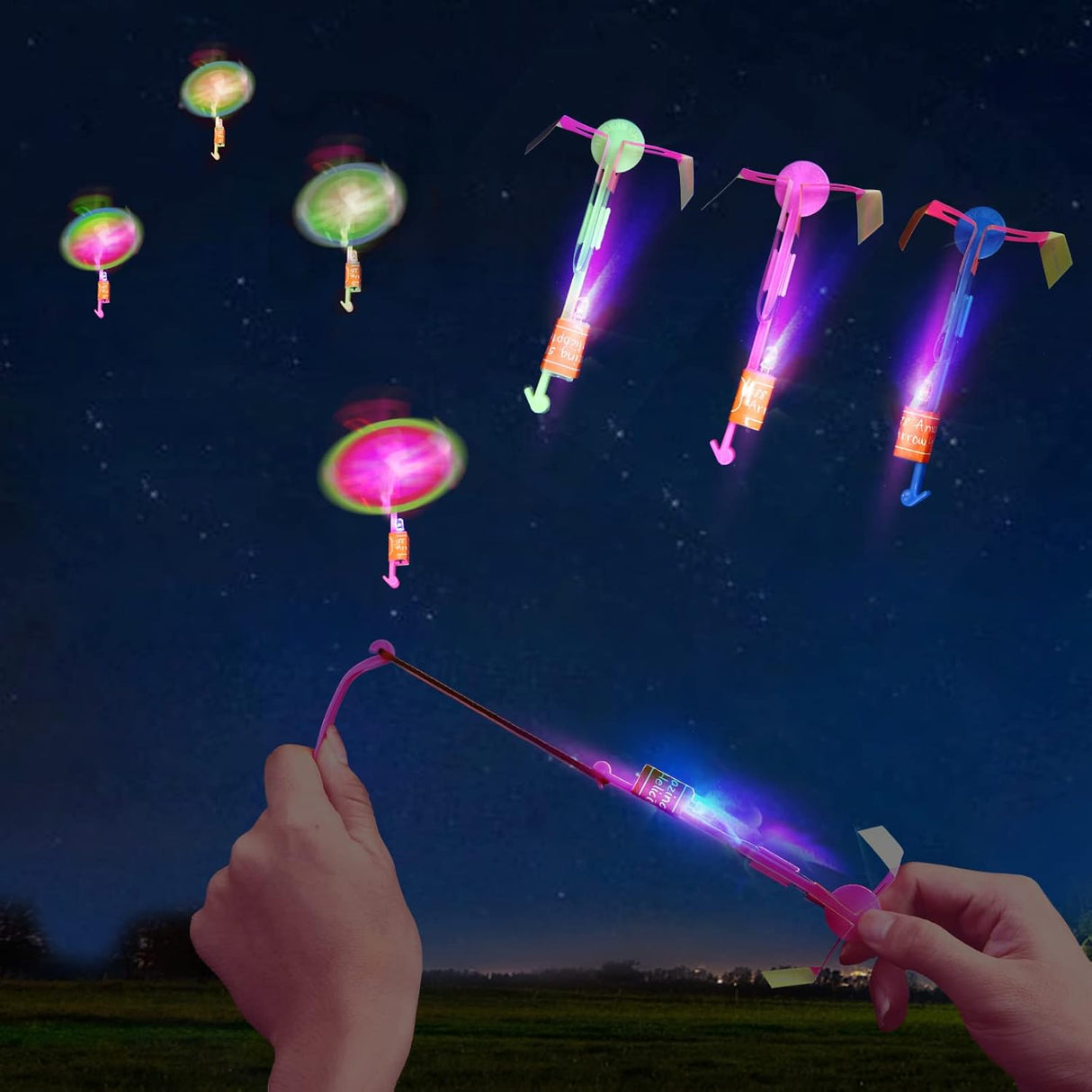 LED Slingshot Helicopter Toy