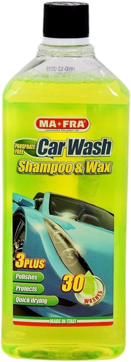 Mafra 3 Plus Car Wash &amp; Polish Shampoo &amp; Wax - 1L