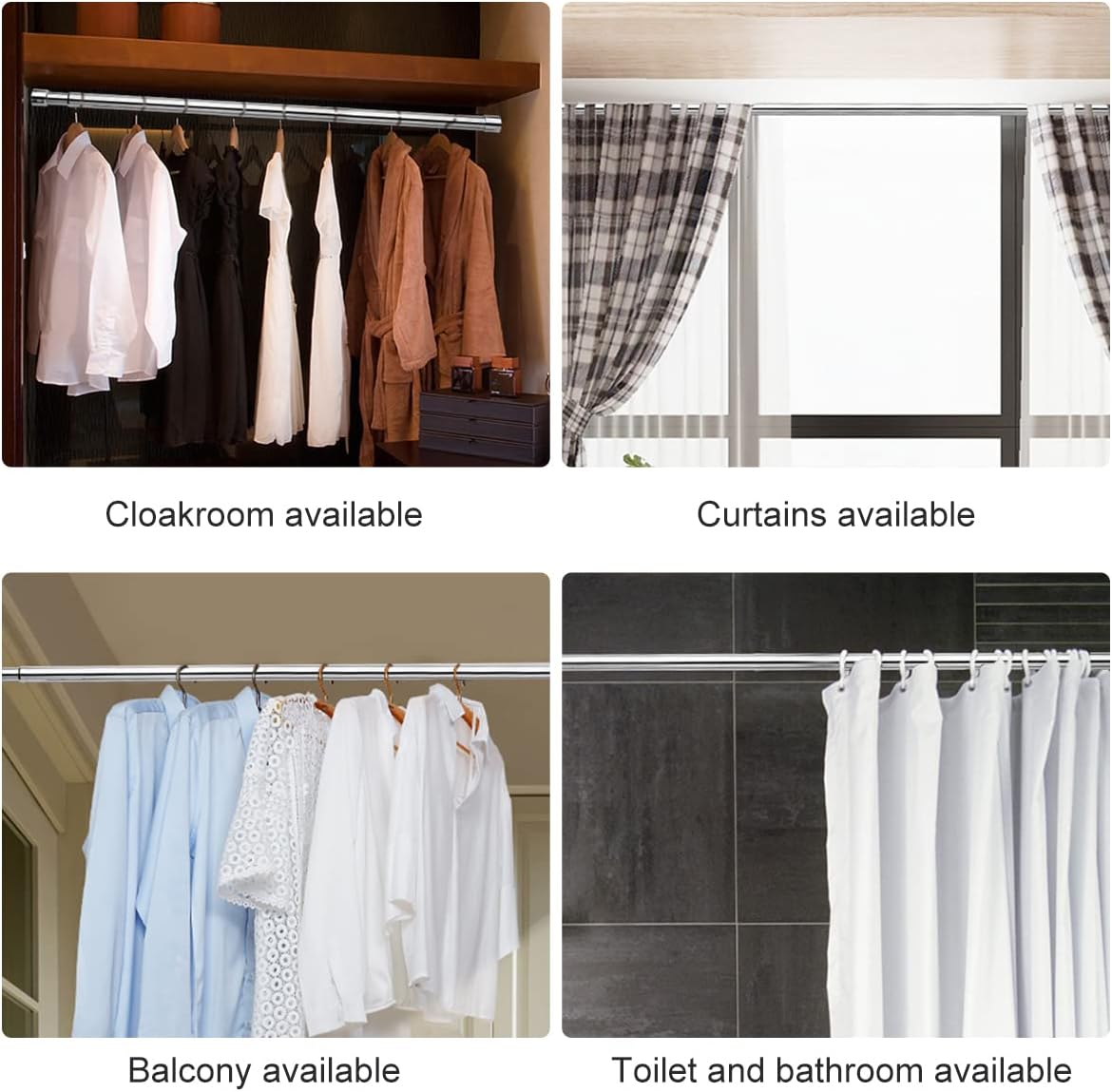 عمود خزانة ناب اند فوغت قابل للتعديل بلمسة نهائية زنكية لامعة مقاس 48 بوصة الى 72 بوصة