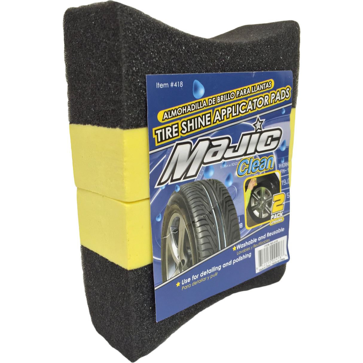 majic-tire-shine-applicator-pads-2-pieces-yellow-and-black