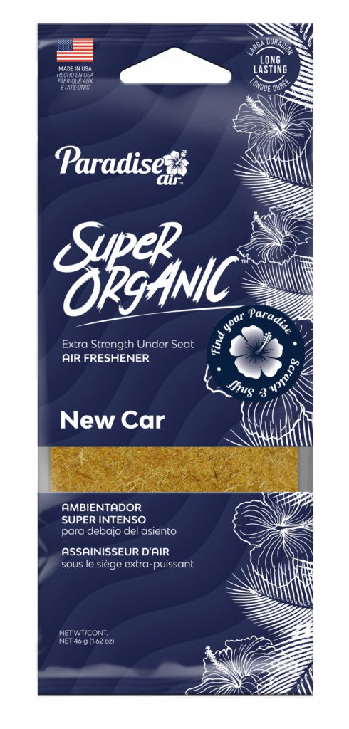 SUPER ORGANIC AIR FRESHENER, NEW CAR INNER PACK OF 6