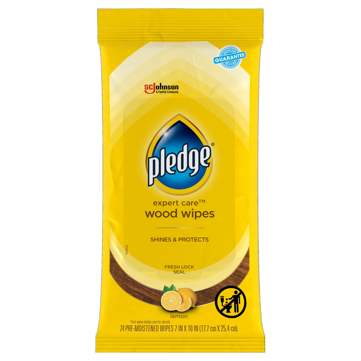 Pledge Hardware Pledge Expert Care Wood Polish & Protectant Wipes Lemon Scent 24 Count ...