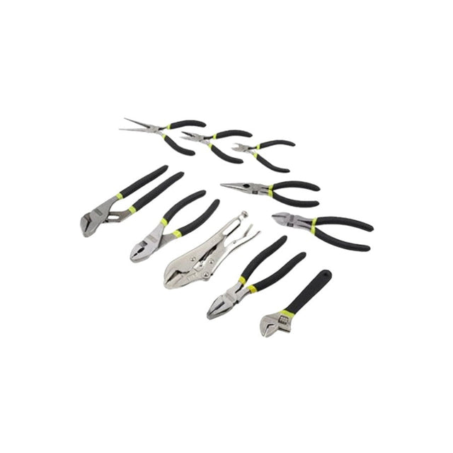 master-mechanic-heat-treated-forged-steel-pliers-and-wrench-set-10-pieces-7-inch