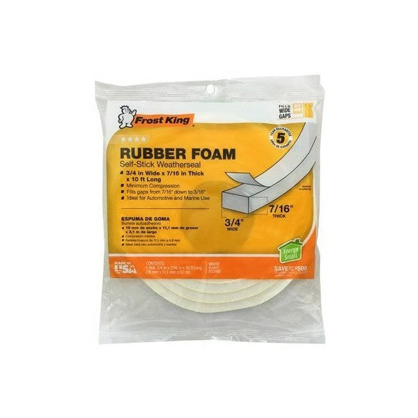 frost-king-high-density-foam-self-stick-weather-strip-tape-3/4-x-7/16-x-10-ft-long-white