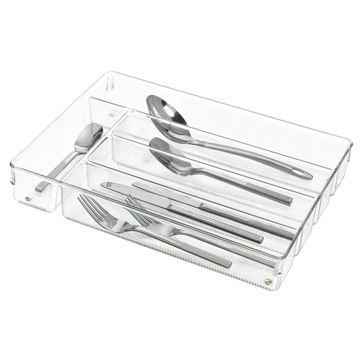 iDesign Linus Cutlery Tray, Plastic, Clear