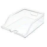 iDesign Plastic Refrigerator Beverage Organizer Box, Clear