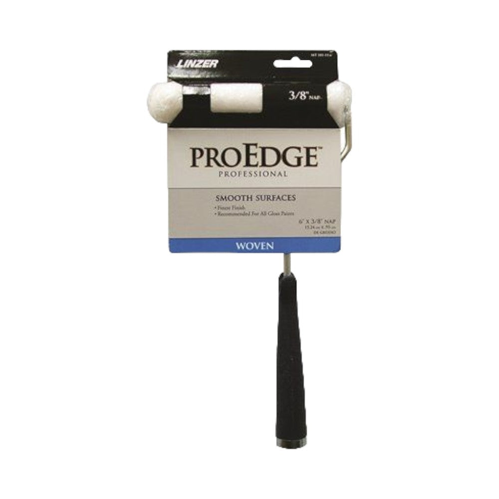 Linzer Small Woven Roller Cover, 6", 3/8" Pile, White