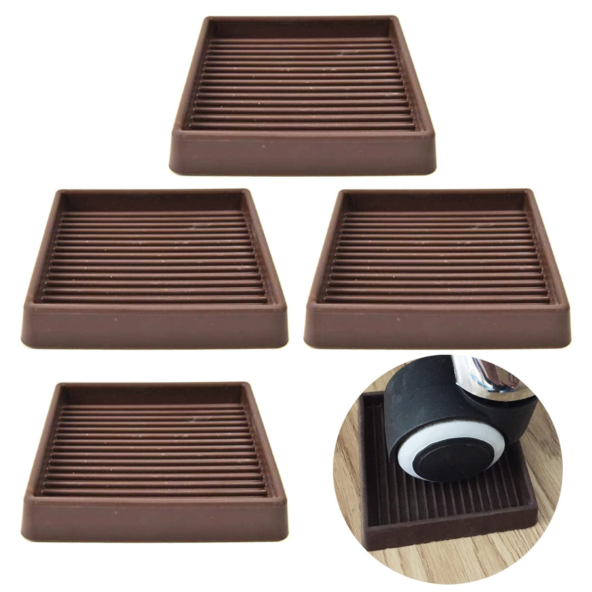 TruGuard Square Rubber Cup Furniture Stopper
