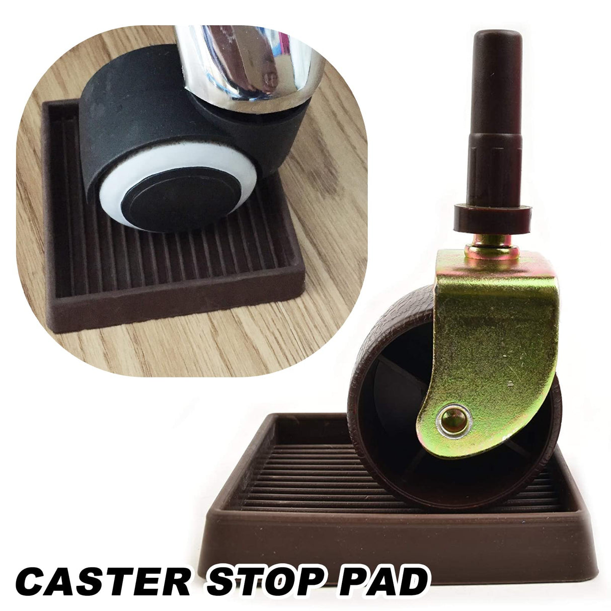 TruGuard Square Rubber Cup Furniture Stopper