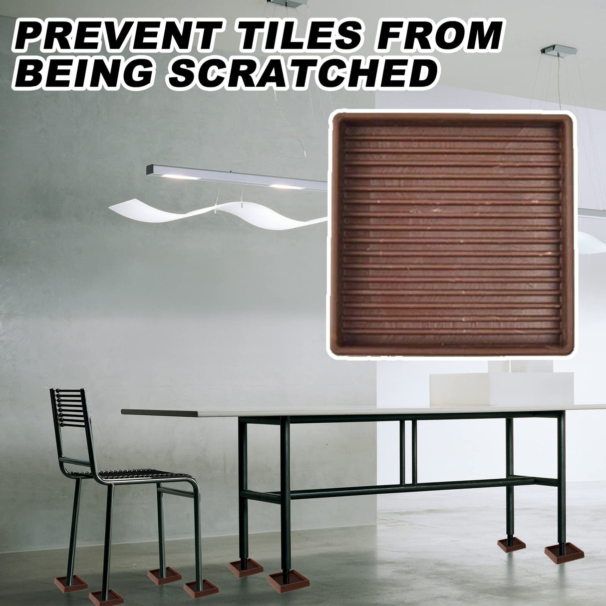 TruGuard Square Rubber Cup Furniture Stopper