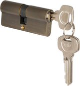 Yale European Double Brass Key Lock, 70mm, Series 500 - Brown