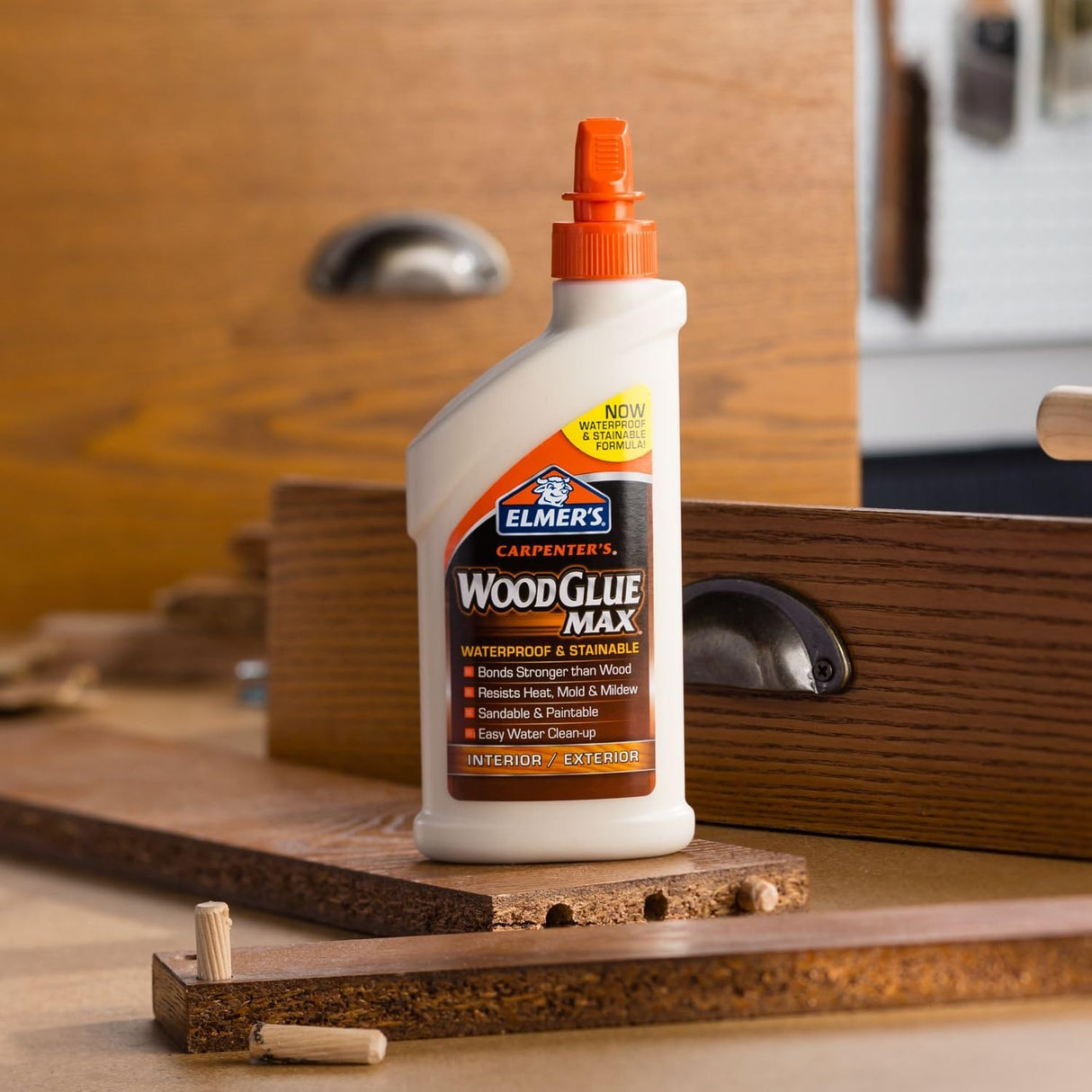 Elmer's Carpenter's Glue for Wood, Interior and Exterior, 16 oz.