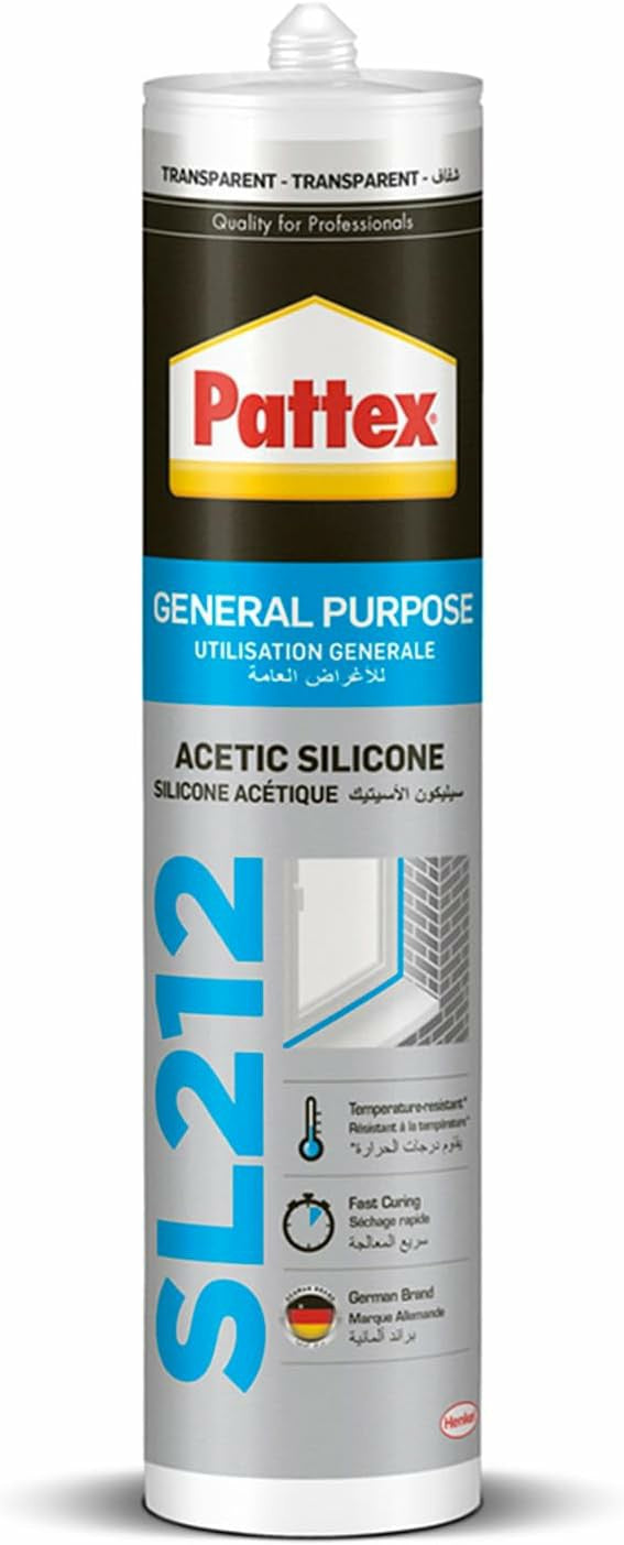 Henkel Pattex Acetic Silicone GP SL212  Transparent