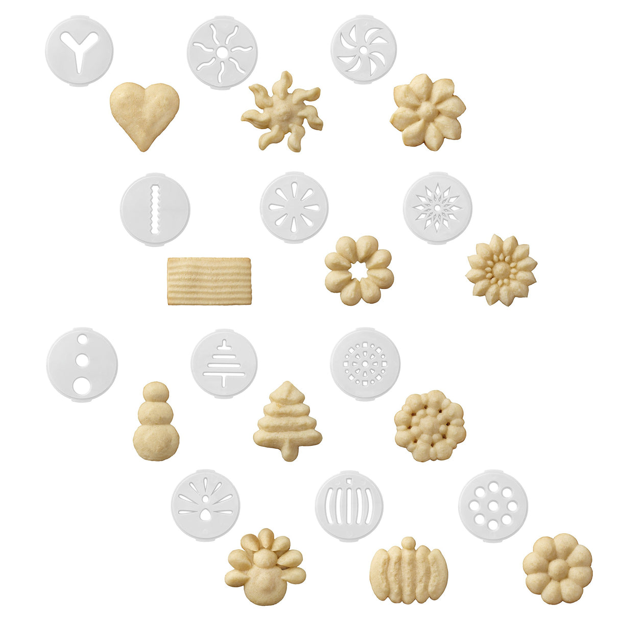 Wilton Cookie Press, 13 Piece, White