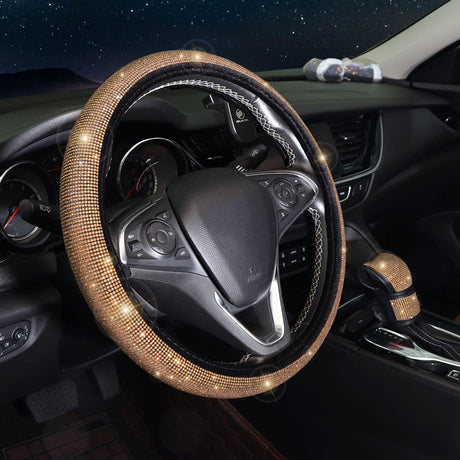 Custom Accessories Steering Wheel Cover – Shiny Gold